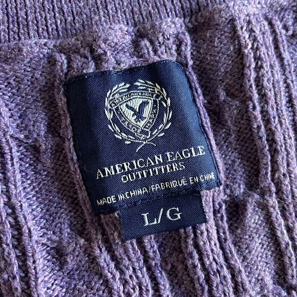 American Eagle Outfitters Wool Blend V-Neck Cable Knit Sweater ASO Elena Gilbert - Picture 5 of 8
